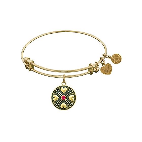 Angelica Ladies Birthstones Collection Bangle Charm 7.25 Inches (Adjustable) GEL1188