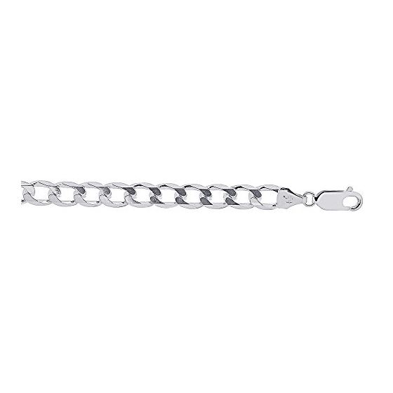 Sterling Silver 7.1 mm Wide Cuban Curb Link Chain Necklace