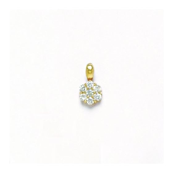 14K Gold Surrounded by Love Pendant with CZ P85