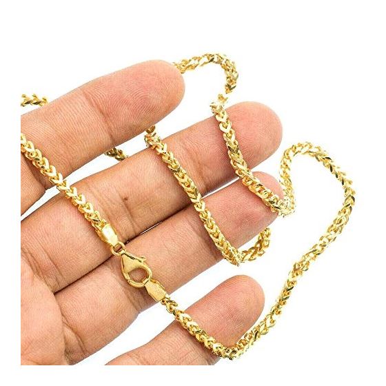 14K YELLOW Gold SOLID FRANCO Chain - 22 Inches Long 3.2MM Wide 3