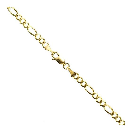 14K YELLOW Gold SOLID FIGARO Chain - 24 Inches Long 3.6MM Wide 1