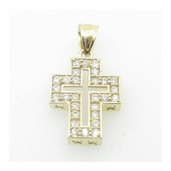 Unisex 10K Solid Yellow Gold hollow cross Length - 1.12 inches Width - 15mm 1