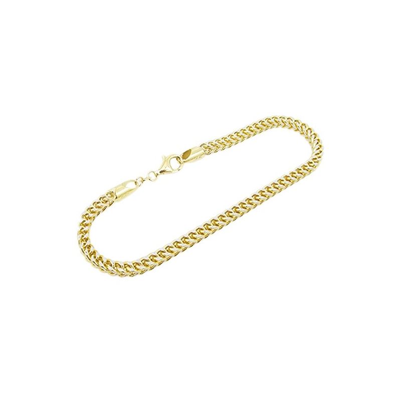 Mens 10k Yellow Gold figaro cuban mariner link bracelet AGMBRP40 7.5 ...